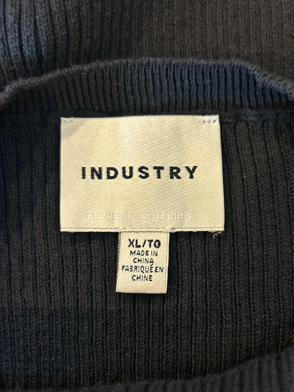INDUSTRY Ribbed Knit Top with Ruffle Trim - Picture 3 of 9